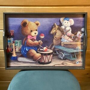 Vintage wooden tea/treat tray